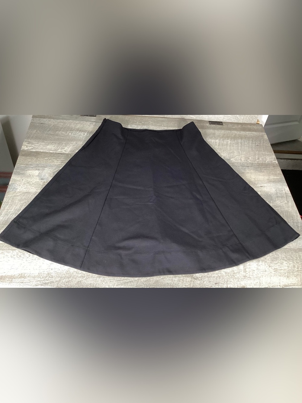 Boden Womens Black A-Line Midi Skirt UK 22 US 20/22Flare Stretch Zip Closure NWT
